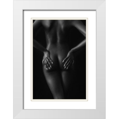 Untitled White Modern Wood Framed Art Print with Double Matting by Pandya, Hardik