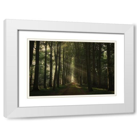 The Essential White Modern Wood Framed Art Print with Double Matting by Croce, Vincent