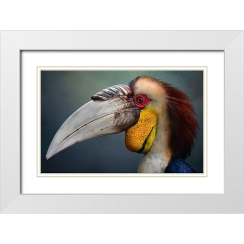 Jabrix White Modern Wood Framed Art Print with Double Matting by Bhs, Fahmi