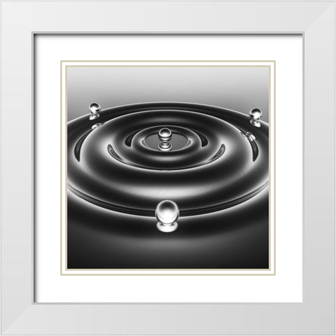 Three Pearl White Modern Wood Framed Art Print with Double Matting by Bunjamin, Antonyus