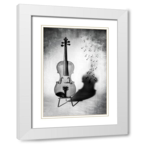 Maclodie White Modern Wood Framed Art Print with Double Matting by Provost, Louis-Philippe