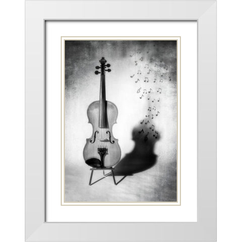 Maclodie White Modern Wood Framed Art Print with Double Matting by Provost, Louis-Philippe