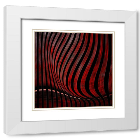 Optic Illusion White Modern Wood Framed Art Print with Double Matting by Claes, Gilbert