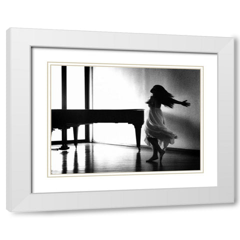 N/T White Modern Wood Framed Art Print with Double Matting by Medeiros, Paulo