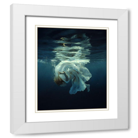 Flash White Modern Wood Framed Art Print with Double Matting by Laudin, Dmitry