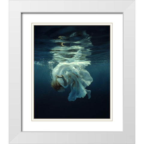 Flash White Modern Wood Framed Art Print with Double Matting by Laudin, Dmitry