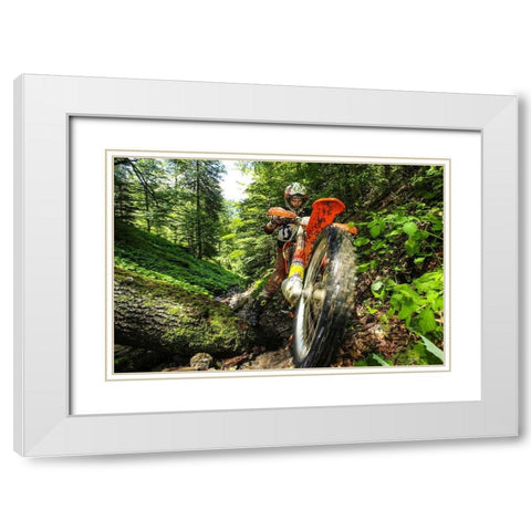 Carpath Enduro White Modern Wood Framed Art Print with Double Matting by Szabo, Attila