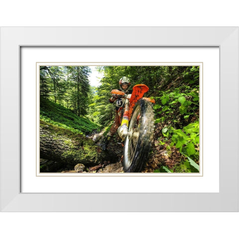 Carpath Enduro White Modern Wood Framed Art Print with Double Matting by Szabo, Attila