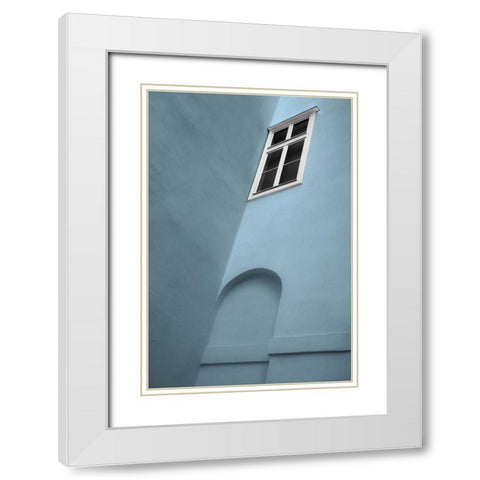 White Window White Modern Wood Framed Art Print with Double Matting by Claes, Gilbert