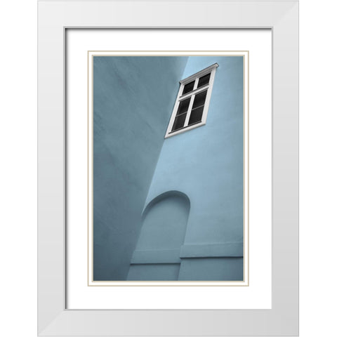 White Window White Modern Wood Framed Art Print with Double Matting by Claes, Gilbert