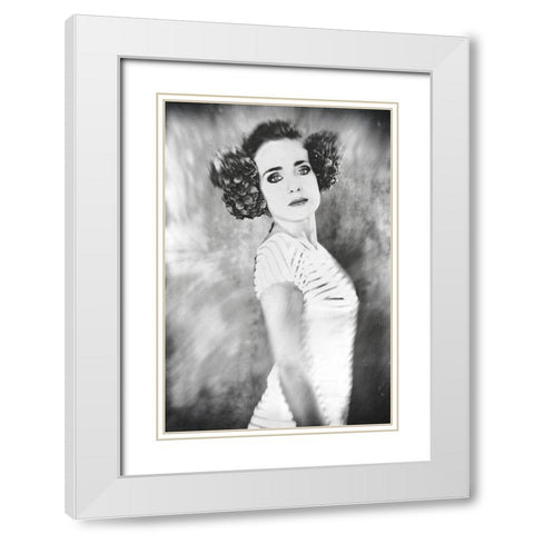 Hydrangea-2 White Modern Wood Framed Art Print with Double Matting by Renzulli, Antonella