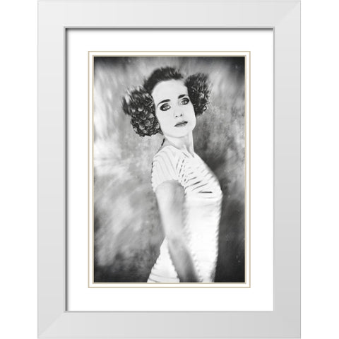 Hydrangea-2 White Modern Wood Framed Art Print with Double Matting by Renzulli, Antonella