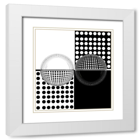 Upside Down White Modern Wood Framed Art Print with Double Matting by Bunjamin, Antonyus