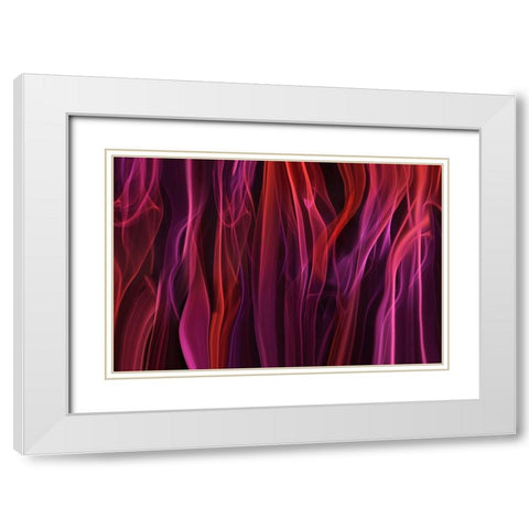 Volatile Curtains White Modern Wood Framed Art Print with Double Matting by Westum, Heidi