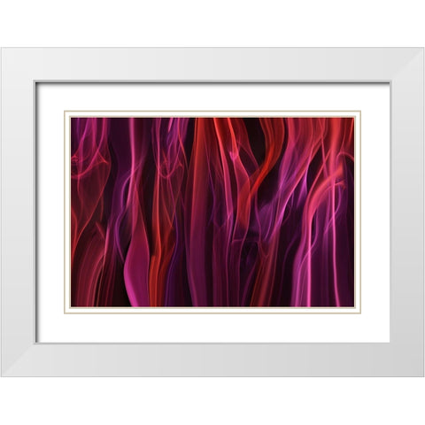 Volatile Curtains White Modern Wood Framed Art Print with Double Matting by Westum, Heidi