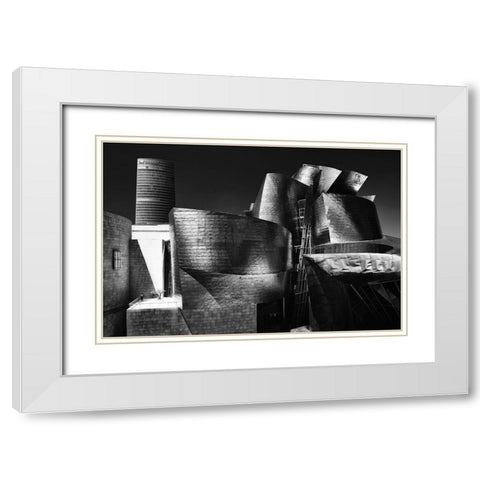 Last Man-Last Tree White Modern Wood Framed Art Print with Double Matting by Denis