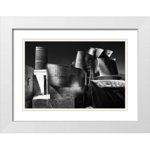 Last Man-Last Tree White Modern Wood Framed Art Print with Double Matting by Denis