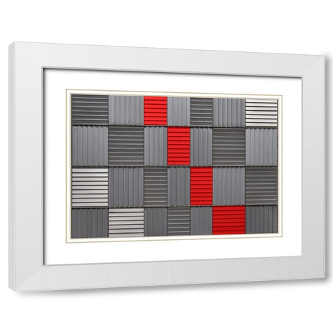 Surfaces White Modern Wood Framed Art Print with Double Matting by Luycx, Theo