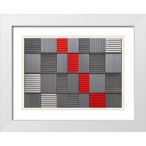 Surfaces White Modern Wood Framed Art Print with Double Matting by Luycx, Theo