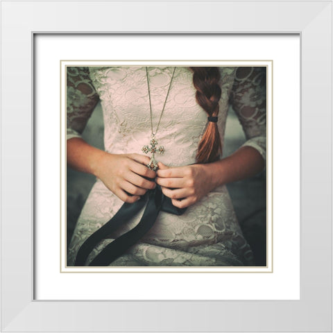 Jewellery White Modern Wood Framed Art Print with Double Matting by Neer, Ildiko