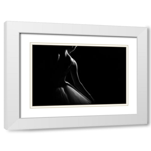 NT White Modern Wood Framed Art Print with Double Matting by Medeiros, Paulo