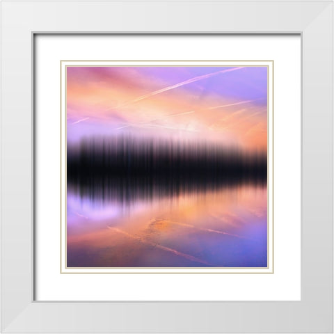 Lejos... En El Reino De Los Sueapos III White Modern Wood Framed Art Print with Double Matting by Rodriguez, Chus