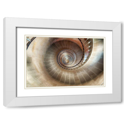 1.618033989... White Modern Wood Framed Art Print with Double Matting by Lenne, Thomas