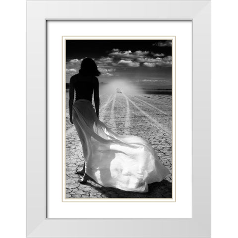 Left Behind White Modern Wood Framed Art Print with Double Matting by Kim, Tina