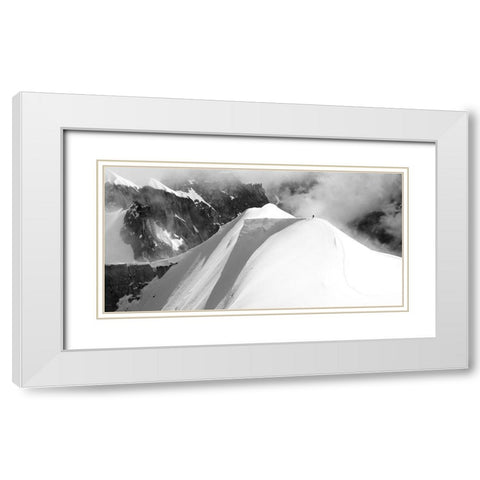 Alone White Modern Wood Framed Art Print with Double Matting by Sokol, Matej