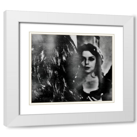 Shadows-Behind White Modern Wood Framed Art Print with Double Matting by Davidovic, Dalibor