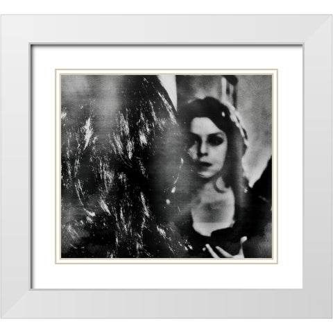 Shadows-Behind White Modern Wood Framed Art Print with Double Matting by Davidovic, Dalibor