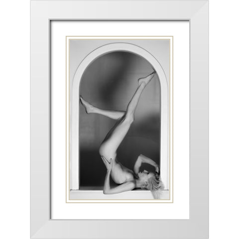 Framed Beauty 1 White Modern Wood Framed Art Print with Double Matting by Dixon, Colin