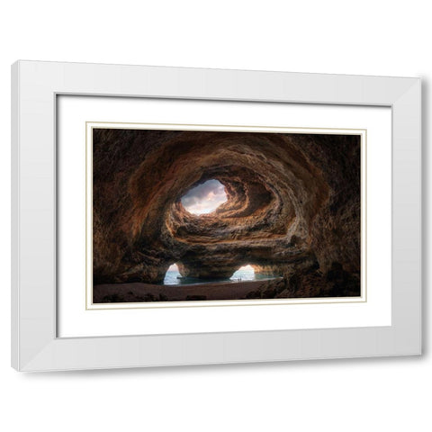 3Rd Eye Cave White Modern Wood Framed Art Print with Double Matting by Pablo De, Juan