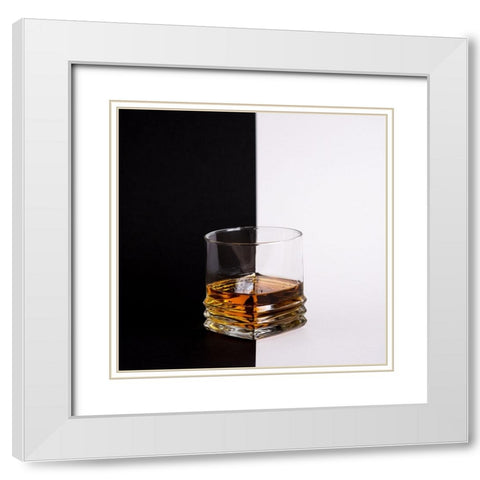 Festive White Modern Wood Framed Art Print with Double Matting by Lagandre Transgressed, Thierry