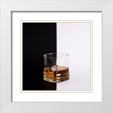 Festive White Modern Wood Framed Art Print with Double Matting by Lagandre Transgressed, Thierry