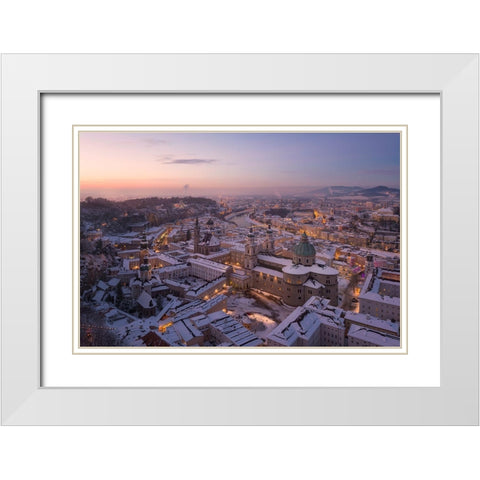 Salzburg White Modern Wood Framed Art Print with Double Matting by Vandewalle, Richard