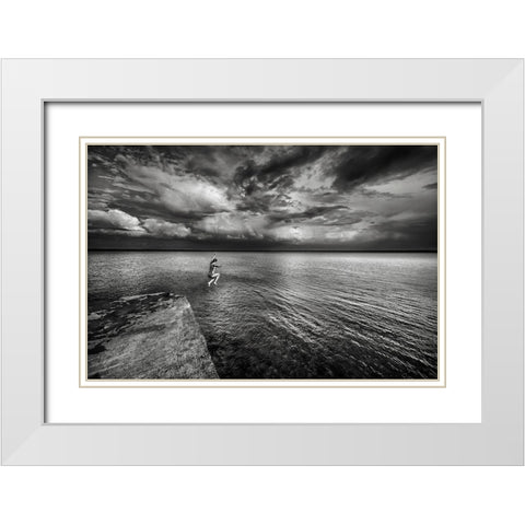 Baltic Bliss White Modern Wood Framed Art Print with Double Matting by And Giuliana, Antonio