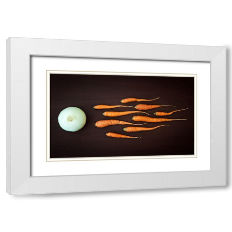Vegetable Reproduction White Modern Wood Framed Art Print with Double Matting by Smajic, Nermin