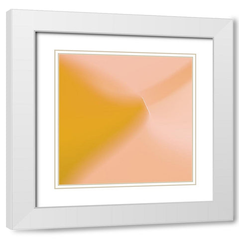 The Small Indent White Modern Wood Framed Art Print with Double Matting by Claes, Gilbert