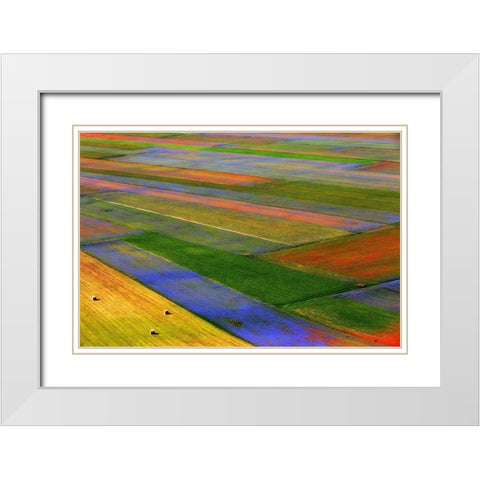 La Coperta White Modern Wood Framed Art Print with Double Matting by Della Latta, Massimo