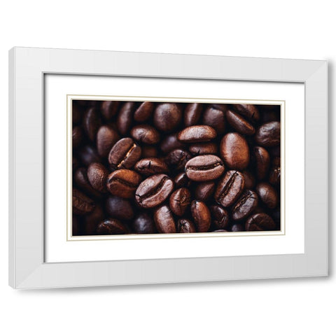 Smile White Modern Wood Framed Art Print with Double Matting by Karina, Aleksandrova