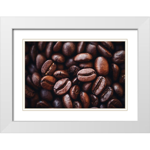 Smile White Modern Wood Framed Art Print with Double Matting by Karina, Aleksandrova