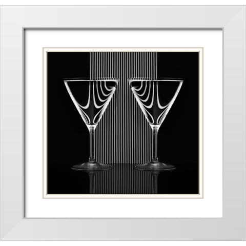 Symmetry White Modern Wood Framed Art Print with Double Matting by Hardekopf, Friedhelm