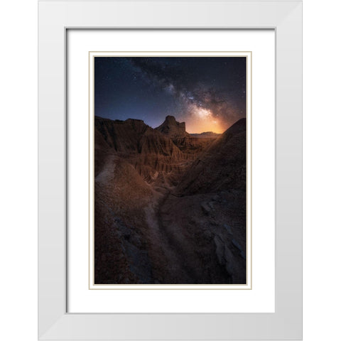 The Way White Modern Wood Framed Art Print with Double Matting by Martin Castan, David