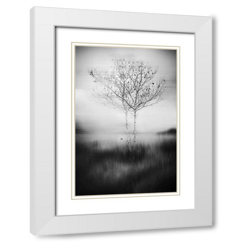 That Tree White Modern Wood Framed Art Print with Double Matting by Perez Acevedo, Lisandro