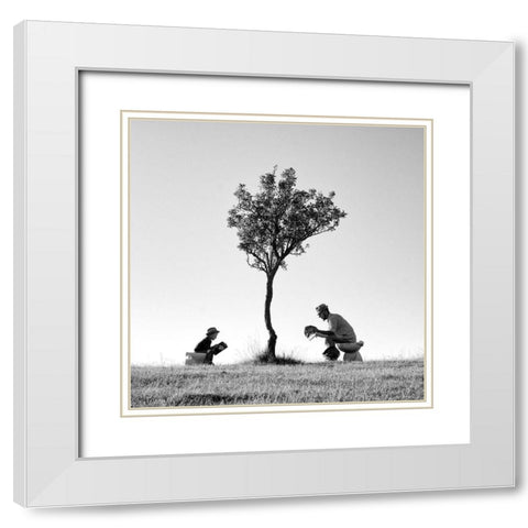 Inspiration Two White Modern Wood Framed Art Print with Double Matting by Ferrara, Carlo