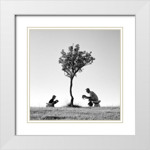 Inspiration Two White Modern Wood Framed Art Print with Double Matting by Ferrara, Carlo