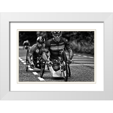 Strong Arms White Modern Wood Framed Art Print with Double Matting by Urlings, Lou