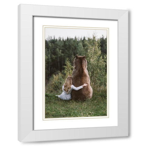 . White Modern Wood Framed Art Print with Double Matting by Barantseva, Olga