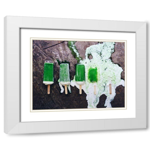 Ten Minutes White Modern Wood Framed Art Print with Double Matting by Karina, Aleksandrova